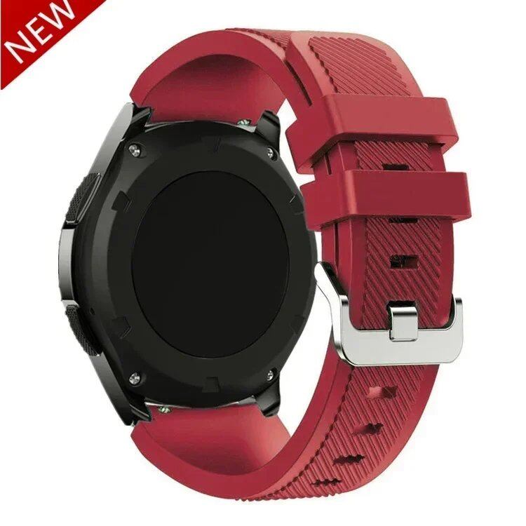 サムスンギャラクシーウォッチ5/6/4/3/46mm/アクティブ2/ギアS3フロンティア/スポート用 20mm 22mm シリコーンバンド ファーウェイGT4/3/2/2E対応 交換ストラップ バンドカラー:mm 並行輸入品
