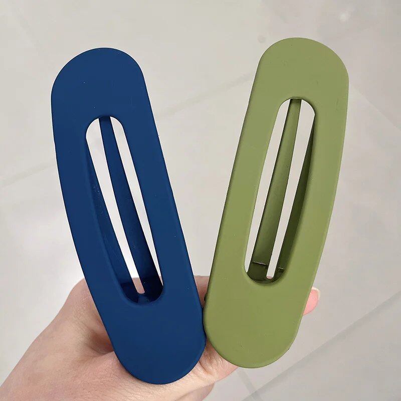 Set of 1, 2, or 3 Korean-Style Frosted Glass Hair Clips for Women, Large Matte Hairpins, Hair Grips, Bang Barrettes, Hair Accessories for Girls, Parallel Import