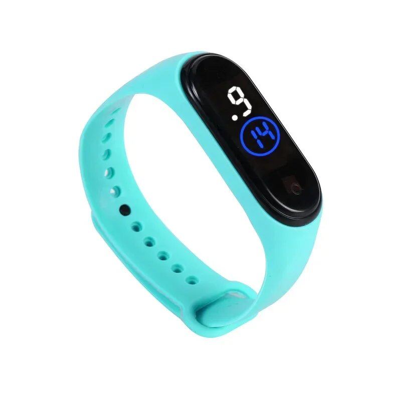 Kids' Fashion Sports Watch, Waterproof LED Digital Wristwatch with Ultra-Lightweight Silicone Slap, Unisex, for Kids and Teens, Parallel Import