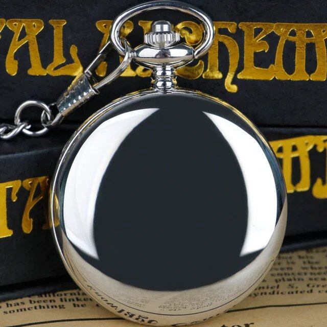 Family-friendly fashion casual necklace pendant, unisex, with pocket chain, and luxury gold quartz pocket watch in a gift box set (parallel import).