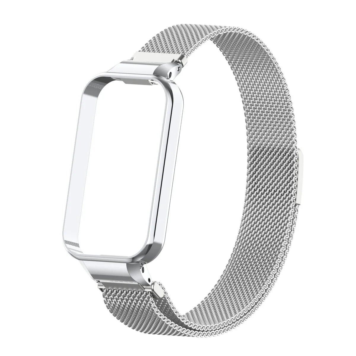 ミラネーゼループストラップ for Xiaomi Smart Band 9/8/Active ステンレススチールバンド 金属ケースブレスレット Redmi Band 3/2対応 コレア バンドカラー: 並行輸入品