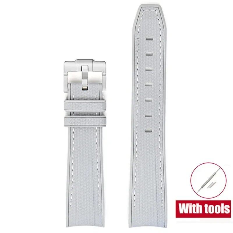20mm Diving Strap with Curved Ends for Omega and Swatch Moonwatch, Silicone Rubber, Compatible with Rolex, Men's and Women's, Band Color: 20mm; Band Width: 20mm, Parallel Import