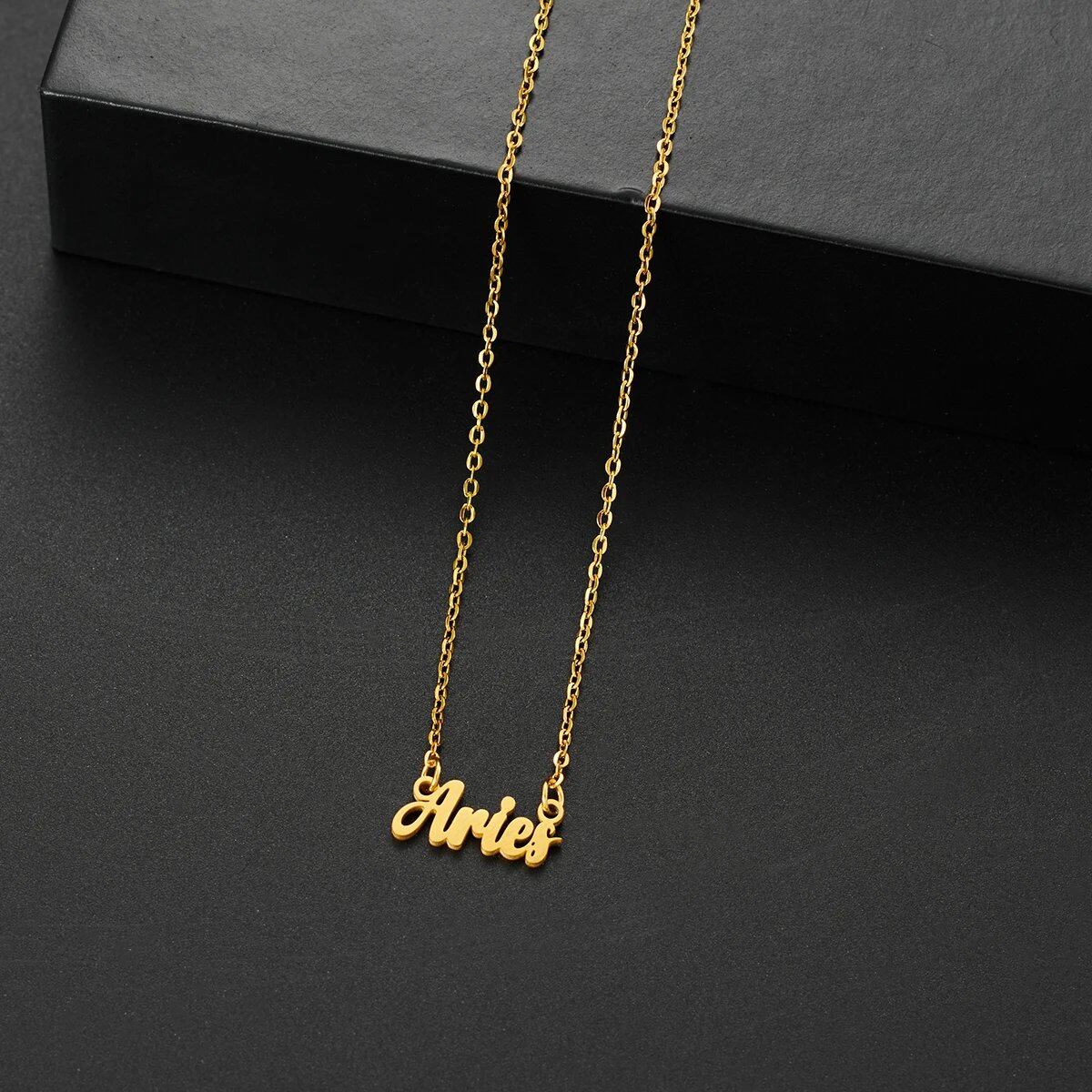 Silver-colored stainless steel star and constellation chain necklace for women, constellation pendant, birthday gift, 45cm long; metal color, parallel import