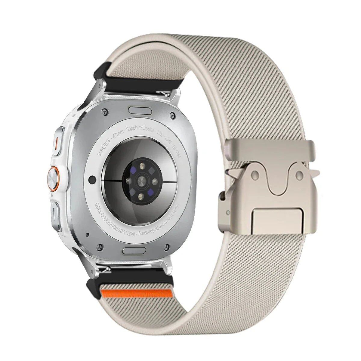 47mm Sport Nylon Bracelet Braided Loop Strap for Samsung Galaxy Watch 7 Ultra. Band Color: Compatible with Galaxy Watch 7 Ultra. Parallel Import.