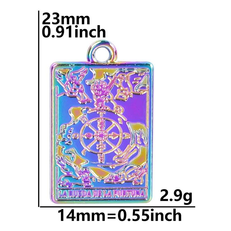 10個セット メッキタロットアクセサリーパーツ DIY用 ジュエリーメイキング材料 ネックレス・イヤリング用チャーム 合金ペンダント まとめ売り 並行輸入品
