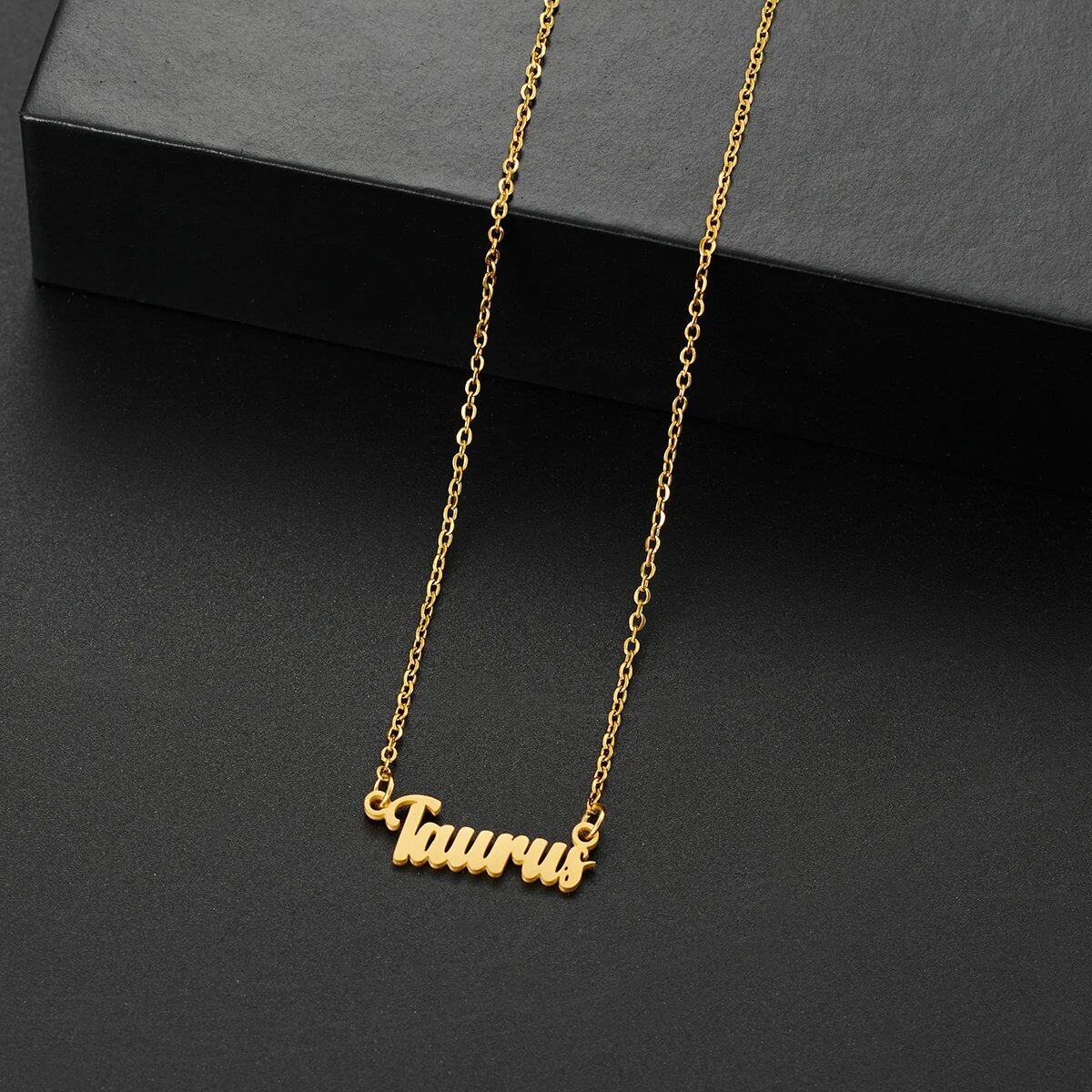 Silver-colored stainless steel star and constellation chain necklace for women, constellation pendant, birthday gift, 45cm long; metal color, parallel import