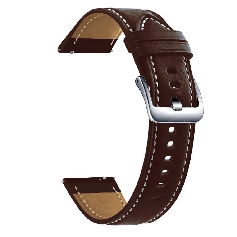22mm, 20mm Leather Bracelet for Samsung Galaxy Watch 3, 41, 45mm, 46mm, 42mm, Amazfit GTR, GTS, 4, 3, 2, Wristband, Huawei GT Compatible Watch Band, Band Color: Parallel Import