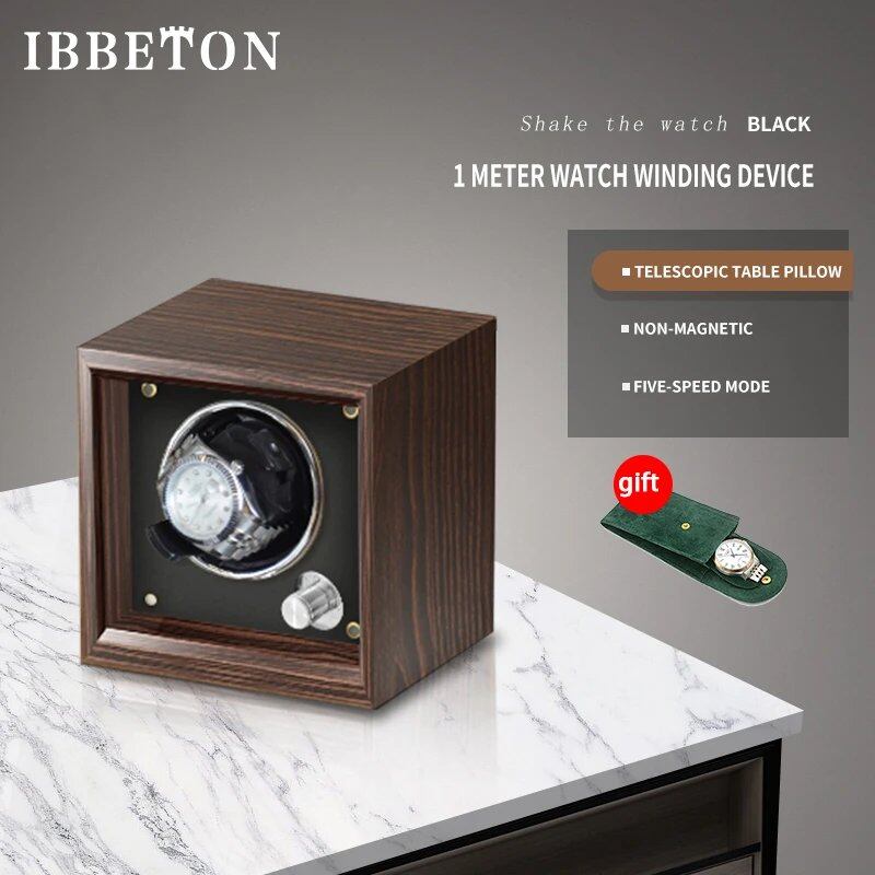 IBBETON Luxury Wooden Watch Winder, High-End 2, 4, or 6 Slot Automatic Watch Box with Mabuchi Silent Motor, Watch Storage Cabinet, Parallel Import