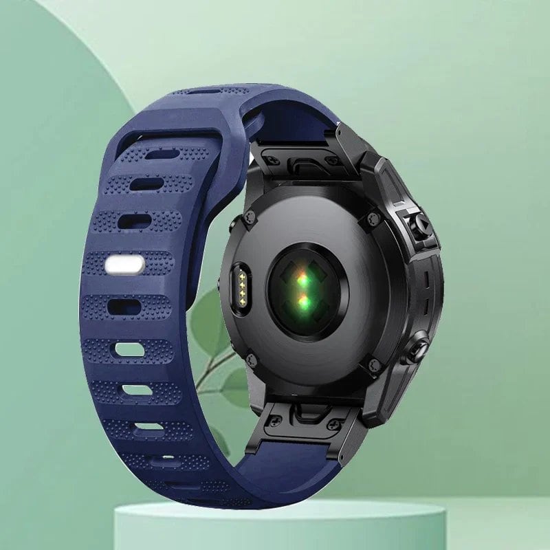 Compatible with Garmin Fenix 5/5X Plus/3/3HR, Epix 7X Solar, 6X/6 Pro, and Forerunner 935/945. 22mm and 26mm silicone brand quick-release smartwatch bands. Band Color: ; Ships from: Parallel Import