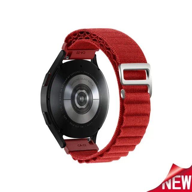 Nylon Alpine Loop Wristband for Samsung Galaxy Watch 6/4/5/Pro/Classic (45mm, 44mm, 40mm, 20mm, 22mm), Compatible with HUAWEI GT 2e/3, Band Color: Parallel Import
