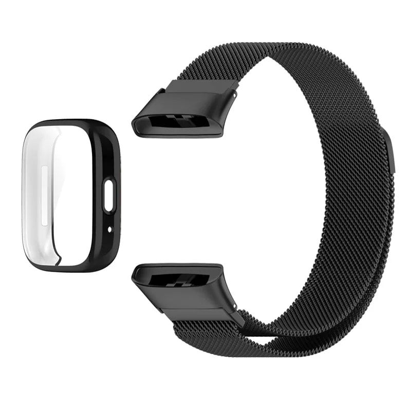 Metal Band for Redmi Watch 3 - Milanese Magnetic Loop Strap with TPU Case & Screen Protector, Redmi Watch 3 Compatible Bracelet, Size: Redmi Watch 3; Band Color: Parallel Import