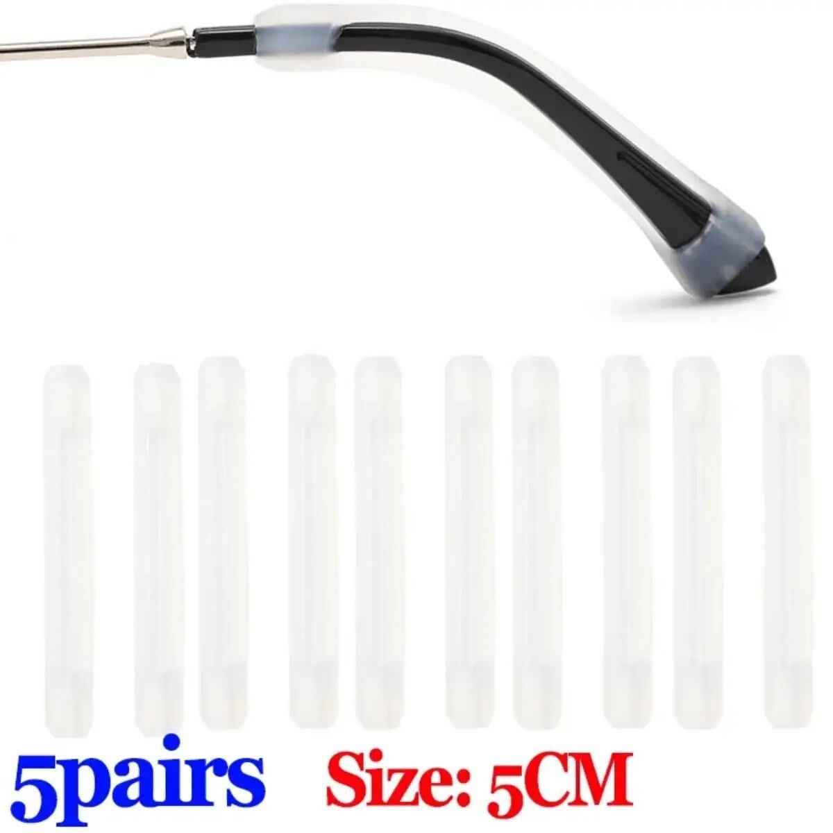 10/20-Piece Set of Anti-Slip Silicone Eyeglass Sleeves, Frame Legs, Drag, Ear Hooks, Brackets, Drop Prevention, Convenient Eyeglass Accessories, Parallel Import