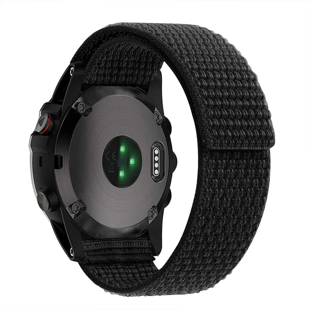 22-26mm Nylon UltraFit Quick Release Watch Band Strap for Garmin Enduro 2, Fenix 7X, 7, 6X, 6 Pro, 5X, 5, 935, 945, and Epix MK1, MK2i. Black. Parallel Import.