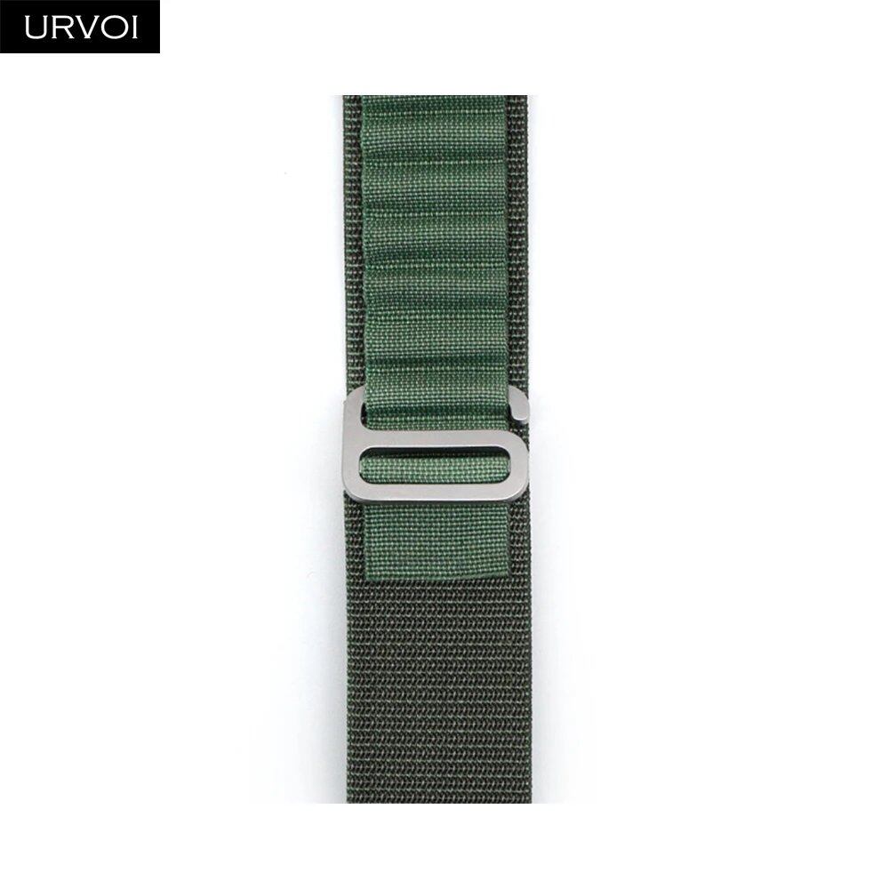 URVOI Apple Watch Ultra 2 Band, Compatible with Series 10/9/8/7/6/SE, Alpine Loop Black, G-Hook Closure, Polyester Woven Cord, Compatible with iWatch 49mm, Band Colors: 44mm, 45mm, 46mm, 49mm, Parallel Import