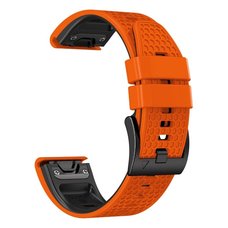 Compatible with Garmin Forerunner 965, 955, 945, 935 and Fenix 8, 7, 6, 5, 22mm and 26mm QuickFit Sport Silicone Wristbands, Band Color: mm, Parallel Import
