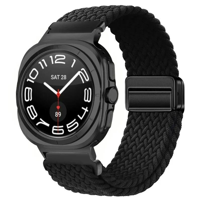 Replacement Nylon Loop Strap for Samsung Galaxy Watch Ultra (47mm) with Magnetic Buckle, Compatible with Galaxy Watch 7 Ultra, Band Color: Compatible with Galaxy Watch Ultra; Band Width: Compatible with Galaxy Watch Ultra (Parallel Import)