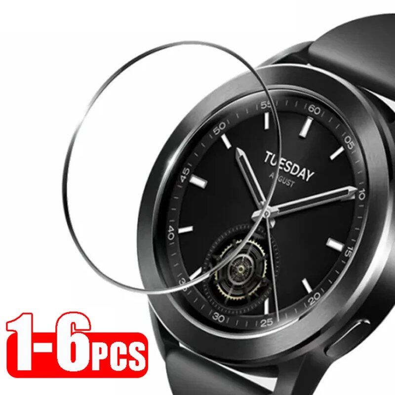 Compatible with Xiaomi Mi Watch S3 (1-6 units), tempered glass screen protector, scratch-resistant, shock-resistant, and compatible with Xiaomi Watch S3. Color: Black; Dial Size: Xiaomi Watch S3. Parallel import.