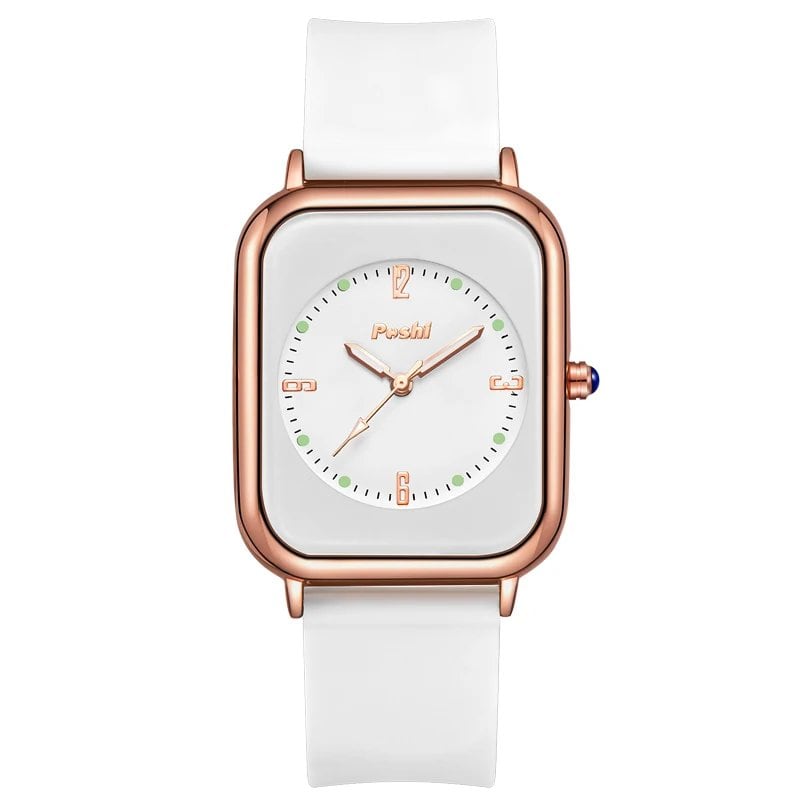 POSHI Fashion Quartz Watch, Original Brand, Women's Watch, Simple Casual Bracelet, Silicone Band, Quartz Watch, Color, Parallel Import