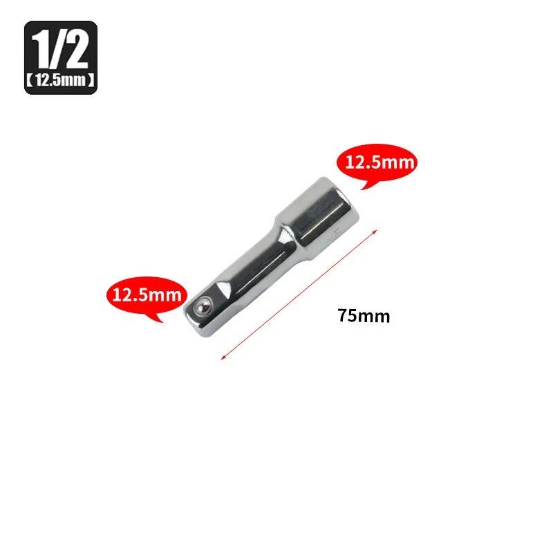 1/4", 3/8", 1/2" Socket Ratchet Wrench Extension Bar 50/75/100/125/150/250mm Long Bar Steering Sleeve Connecting Rod Accessories Color: mm; Shipped from: Parallel Import