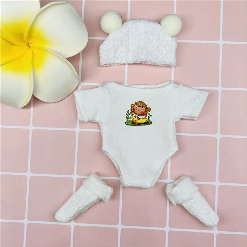 Animal Zodiac Sign 6-inch Mini Reborn Doll Clothes, Cute Baby Doll Outfits, Boy/Girl Doll Au Pair, Parallel Import
