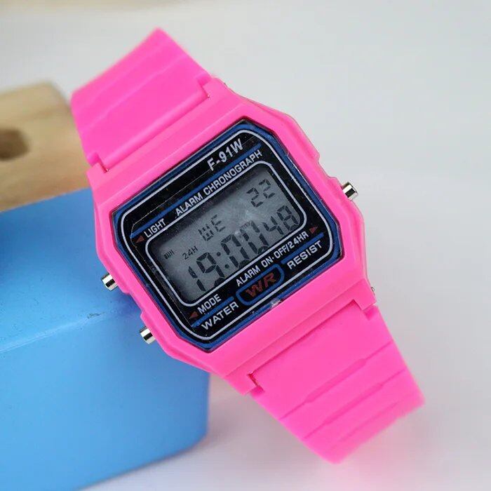 Kids' Sports Digital Watch with Silicone Strap for Boys and Girls, Chronograph, Alarm Function, Cute LED Watch for Students, Parallel Import