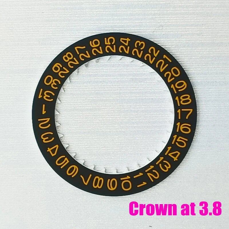 Date dial for NH35, NH36, NH35, NH36, NH34, 4R35, 4R36. Japanese-made SKX007 automatic mechanical movement with day-date dial wheel. Color: Crown. Parallel import.