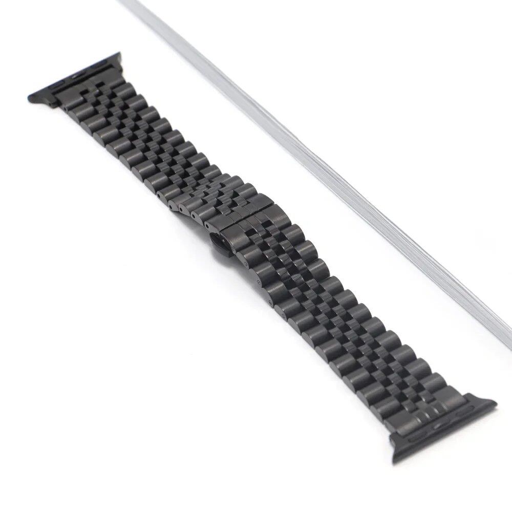Apple Watch用ステンレススチールストラップ 49mm 46mm 42mm 45mm 44mm対応 メタルブレスレット iWatch 10/9/Ultra/8/7/6/SE/5/4/3/2/1用 バンドカラー:mm;発送元: 並行輸入品