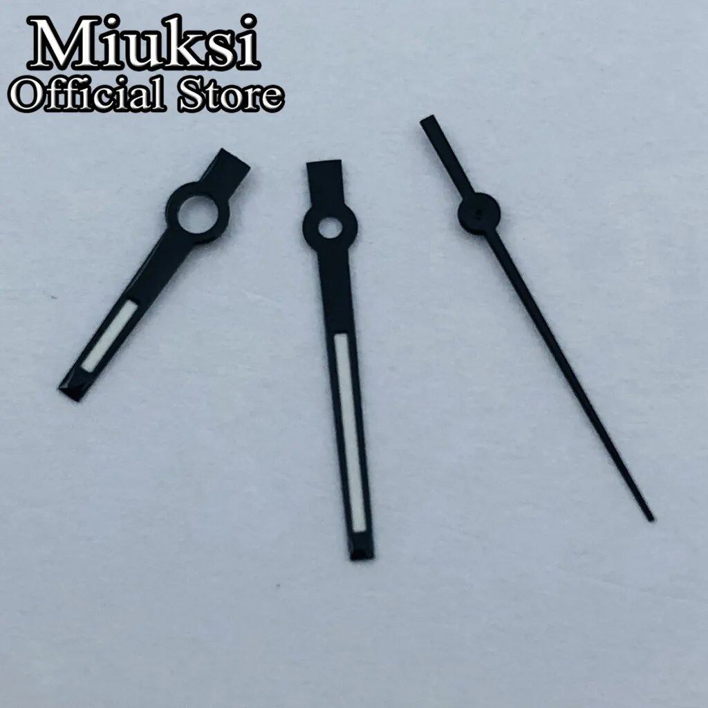 Miukushi Silver, Rose Gold, Blue, Black, Red Watch Hands with Green Luminous Hands, Compatible with NH35, NH36, ETA2824, 2836, PT5000, and Miyota 8215 Movements, Parallel Import
