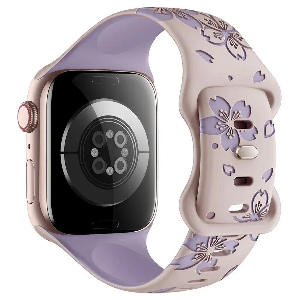 Apple Watch 40mm 41mm 44mm 45mm 46mm 49mm 対応 ソフトシリコーンストラップ レディースブレスレット対応モデル:Series 10/9/8/7/6/5/4/SE/Ultra 1/2 バンドカラー:;発送元: 並行輸入品