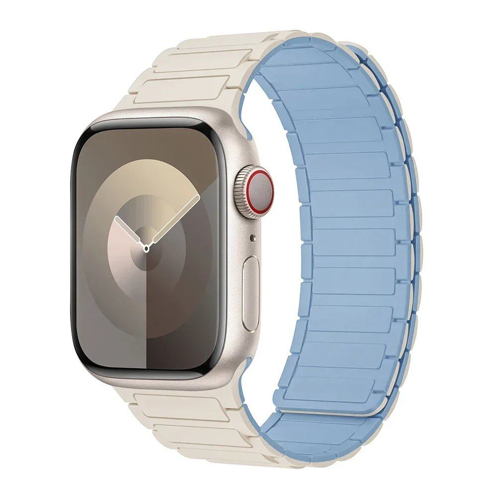 Magnetic Loop Band for Apple Watch, Compatible with 44mm, 40mm, 49mm, 45mm, 41mm, and 38mm Silicone Straps, Compatible with iWatch Series 9/8/7/6/5/4/3/SE/Ultra 2, Parallel Import