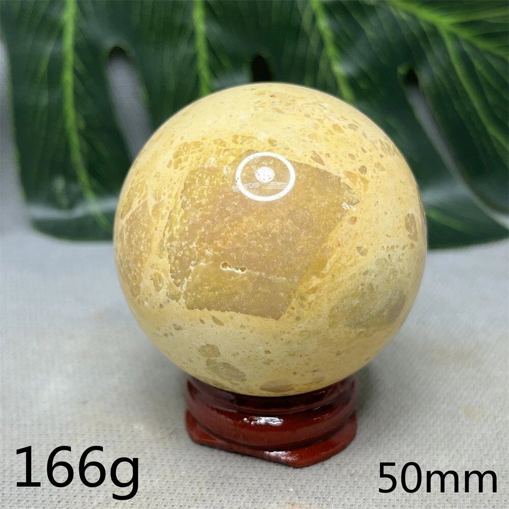 Hand-Polished Australian Gold Opal Ball, Ideal for Home Decor, Room Decoration, Holiday Gifts, Spiritual Stones, Healing, Witchcraft, Altars, and Prayer (Imported)