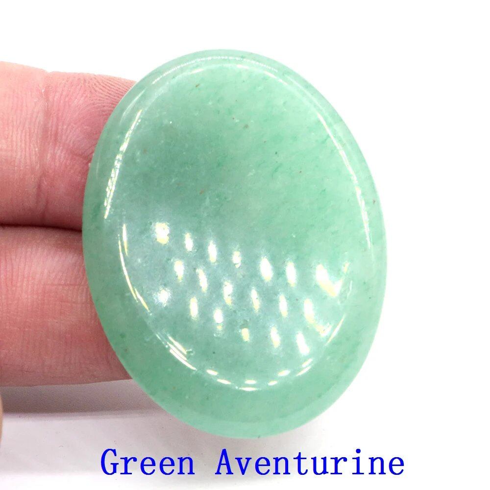 35x45mm Thumb Worry Stone (Stress Relief Stone for Thumb) Oval Massage Quartz Healing Crystal Chakra Energy Therapy Meditation Spiritual Natural Gemstone Decoration Size: Parallel Import
