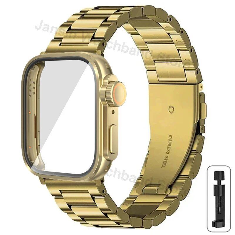 Huawei Watch Fit 4 Pro / Fit 3 / Fit 4 Pro Ultra Rugged Case + Stainless Steel Band Metal Wristband Accessory Band Color: Parallel Import