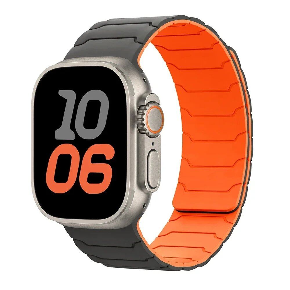 Magnetic Strap Band for Apple Watch Ultra 2, 49mm, 45mm, 44mm, 40mm, 42mm, 46mm, 41mm, 38mm, Compatible with iWatch Series 10, SE, 9, 8, 7, and 10 (Imported)