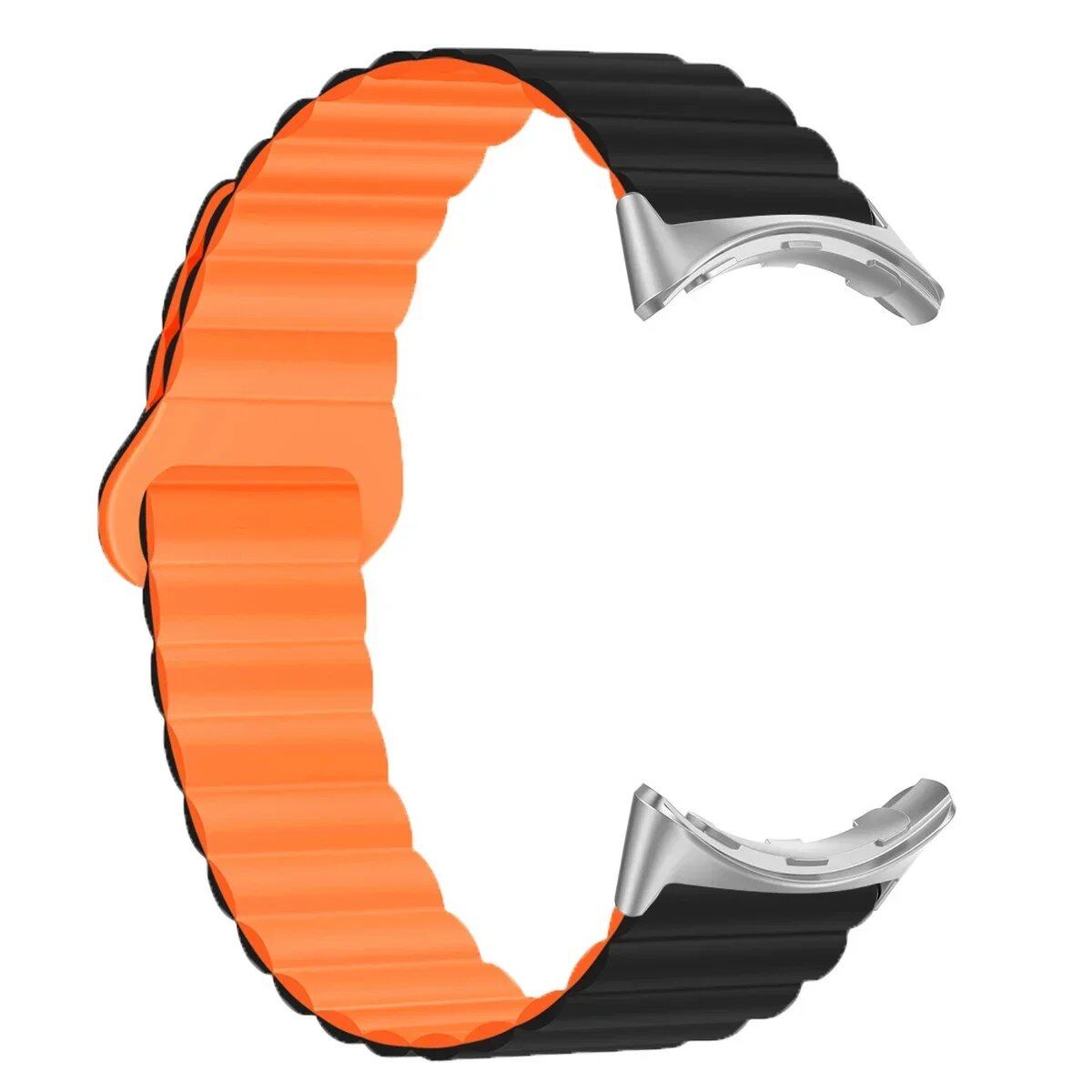 Replacement Magnetic Loop Strap for Google Pixel Watch 1/2, Silicone Sport Band, Band Color: Black, Band Width: Parallel Import