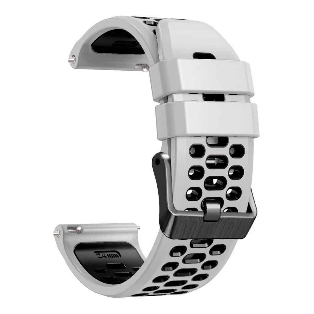 24mm Breathable Silicone Strap Replacement for Suunto 9 Baro / 7 / D5 / Spartan Sport Wrist HR Smartwatches, Size: Parallel Import