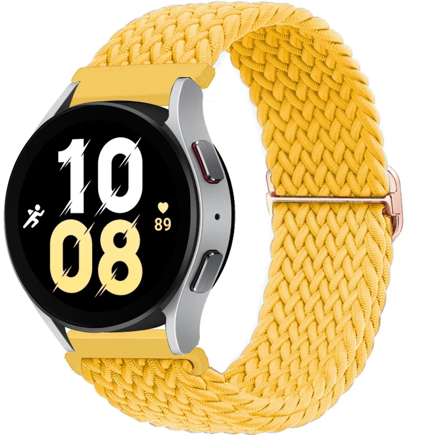 Compatible with Samsung Galaxy Watch 7, 6, 5, and 4 (40mm, 44mm, 6 Classic, 43/47mm), 20mm and 22mm nylon straps. Compatible with Huawei Watch 3 and 4 Pro, Solo Loop woven bands. Band Color: mm; Ships from: Parallel Import.
