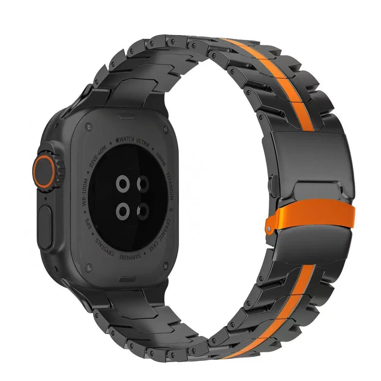 Apple Watch Ultra 2 Titanium Strap - Compatible with 49mm, 46mm, 45mm, 44mm, and 42mm iWatch 10/9/8/7/SE Stainless Steel Bracelet Sizes: Parallel Import
