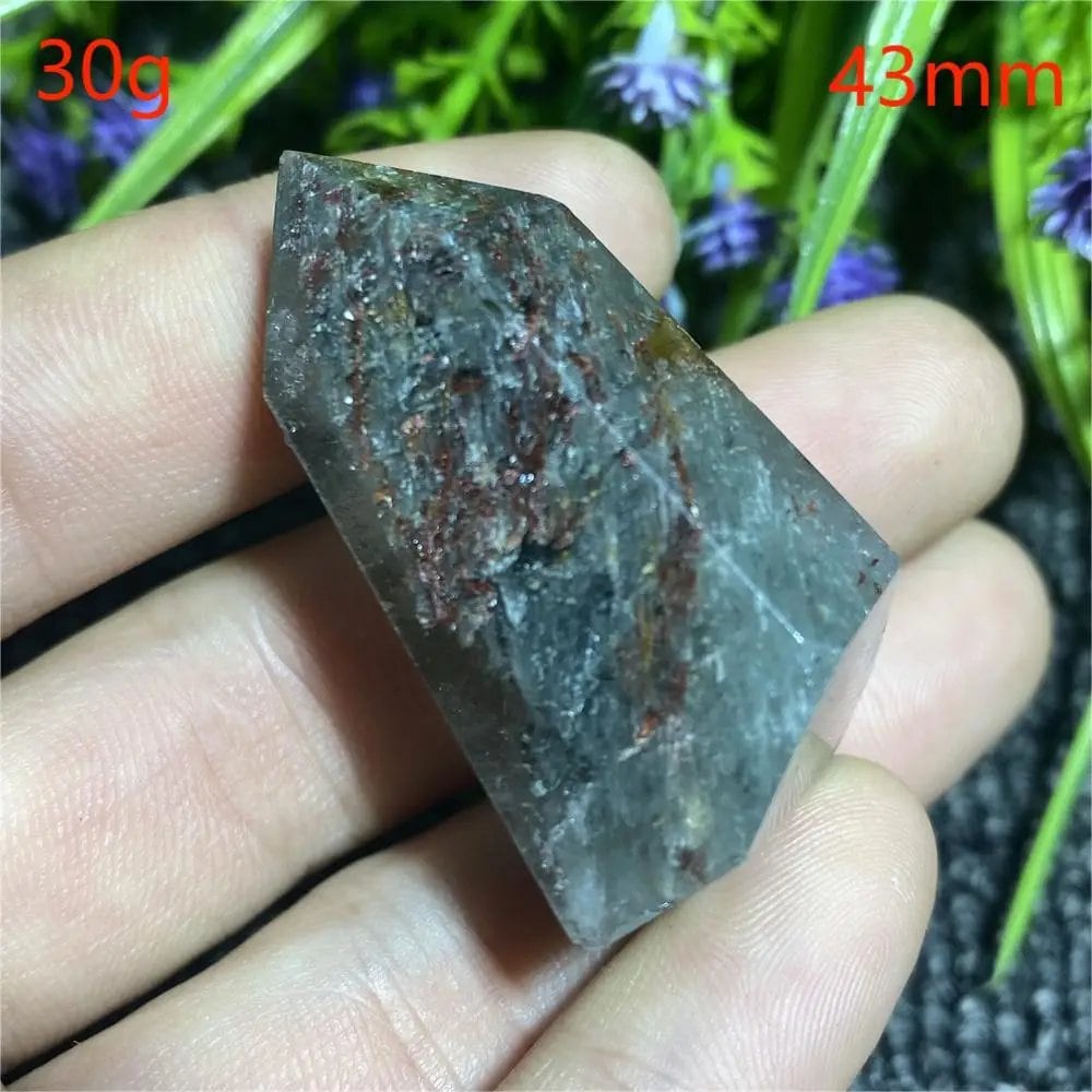 Natural Ghost Phantom Quartz Crystal Hexagonal Tower Obelisk, Spiritual Meditation, Reiki, Gift Stone, Home Decor, Parallel Import