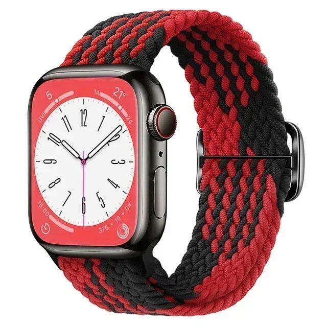 アップルウォッチUltra 2用ナイロンストラップ バンド 49mm 40mm 44mm 41mm 38mm 45mm対応 伸縮ブラidedループ ブレスレット iWatchシリーズ9/8/7/6/SE/5/4対応 バンドカラー:mm 並行輸入品