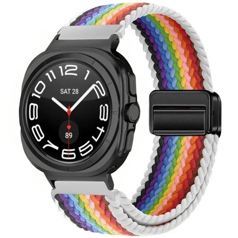 Replacement Nylon Loop Strap for Samsung Galaxy Watch Ultra (47mm) with Magnetic Buckle, Compatible with Galaxy Watch 7 Ultra, Band Color: Compatible with Galaxy Watch Ultra; Band Width: Compatible with Galaxy Watch Ultra (Parallel Import)