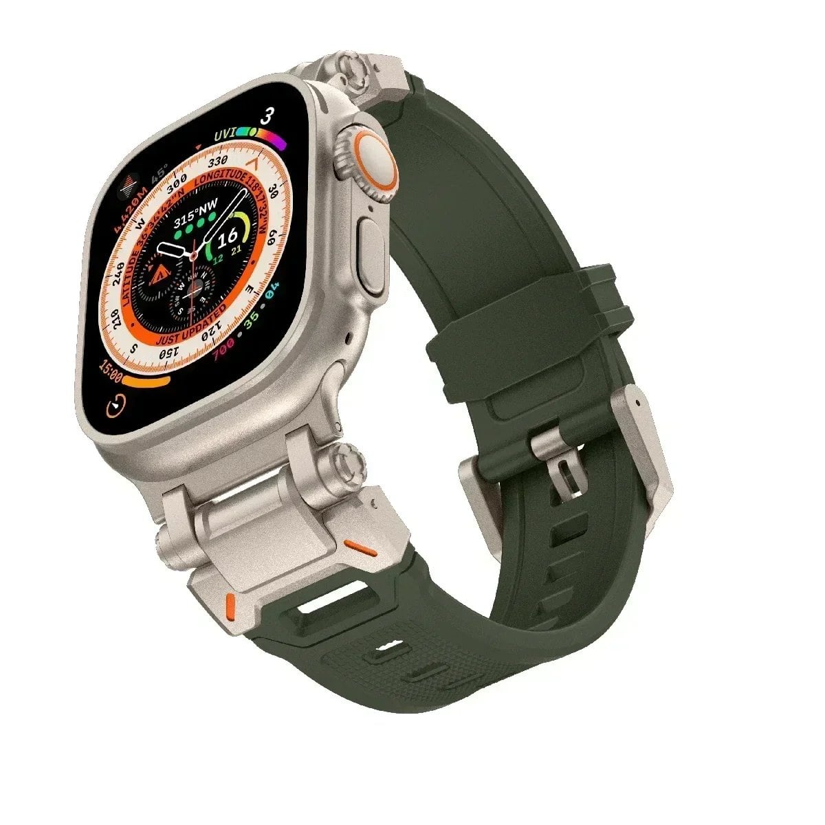 Apple Watch Ultra 2 / Series 9/8/7/SE/6/5/4用 スポーツラバーバンド - iWatch Ultra 49mm・45mm・42mm・44mm対応 高級TPUストラップ バンドカラー:;バンド幅:42mm 44mm 45mm 49mm 並行輸入品