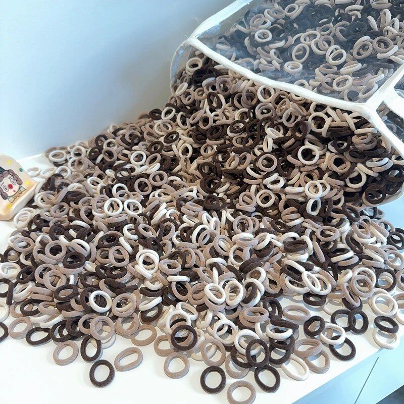 100/200/300個 弾性ヘアバンド 女の子ヘアアクセサリー カラフルナイロンヘアバンド 子供用ポニーテールホルダー スクランチオーナメント ギフト サイズ: 並行輸入品