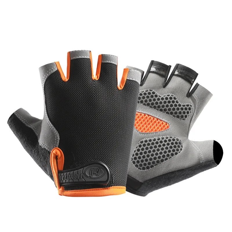 Fingerless Gym Gloves for Fitness Training, Unisex, Bodybuilding, Exercise, Sports, Cycling, and More, Non-Slip, Breathable, Parallel Import