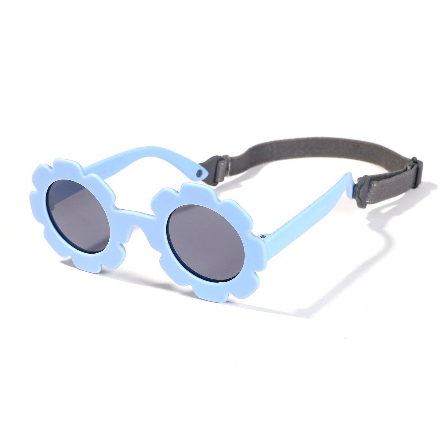 Baby Polarized Sunglasses for Newborns and Infants (0-24 Months) with a Round Sunflower Design and Flexible Adjustable Straps. Frame Color: 0-24 Months; Lens Color: Parallel Import.