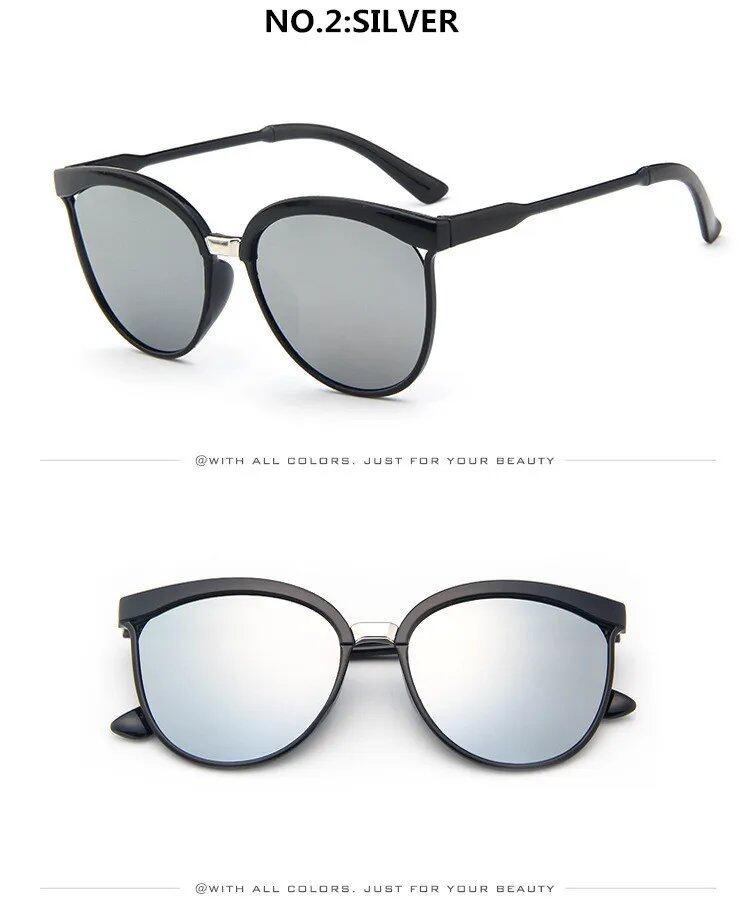 Designer Sunglasses for Women, High-Quality Plastic Sunglasses, Classic Retro Cat Eye Design, Outdoor Eyewear, Frame Color: As Shown; Lens Color: C, Parallel Import