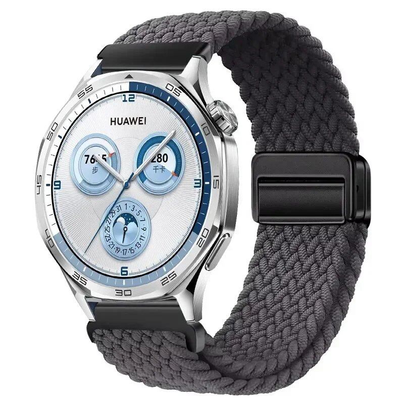 22mm Nylon Loop Strap for Huawei Watch GT5 Pro / GT4 / GT3 / GT2e (46mm) - Compatible with Huawei Watch 4 / 3 Pro Wristband Accessory, Band Color: ; Band Width: 22mm, Parallel Import
