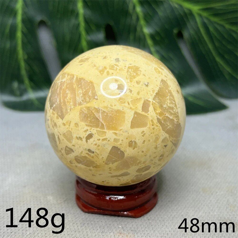Hand-Polished Australian Gold Opal Ball, Ideal for Home Decor, Room Decoration, Holiday Gifts, Spiritual Stones, Healing, Witchcraft, Altars, and Prayer (Imported)