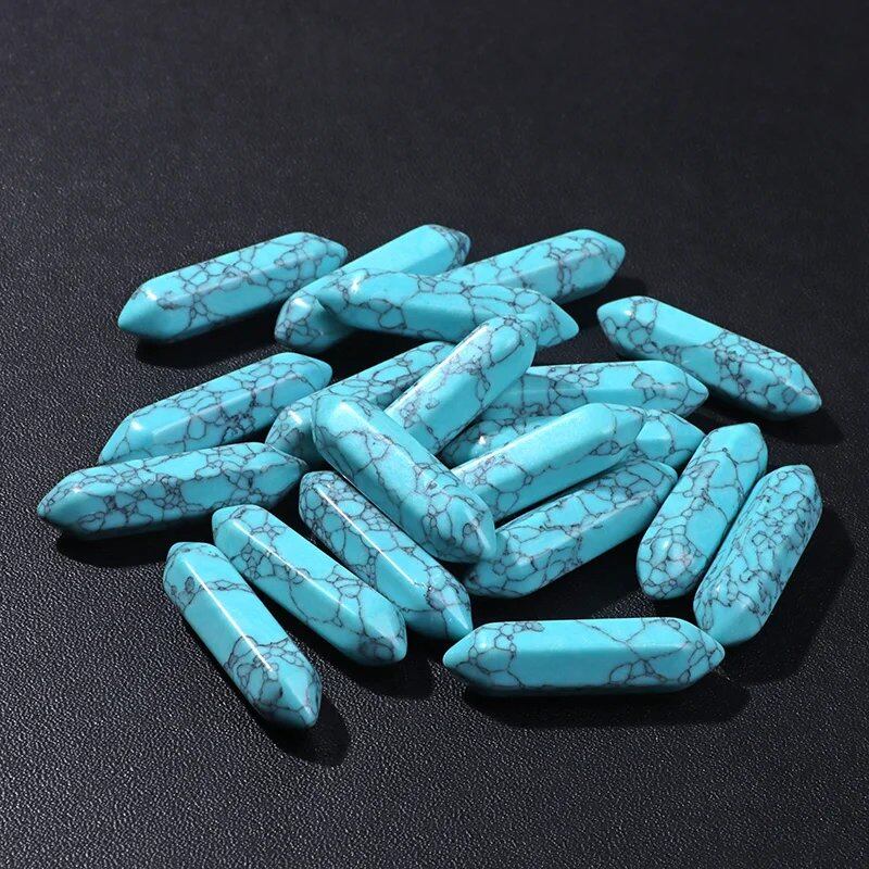 卸売 天然石 クリスタルビーズ 8x32mm カラフル 瞑想ペンダント クォーツ ミネラルクラフト DIYアクセサリー ホームデコ 並行輸入品