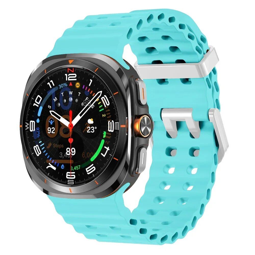 Galaxy Watch Ultra Marine Band, Silicone Sport Bracelet, Genuine Samsung Galaxy Watch 7 Ultra 47mm Strap, Band Color: ; Band Width: Galaxy Watch Ultra, Parallel Import